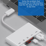 Adattatore USB-C 5 in 1 con slot SD, TF e USB