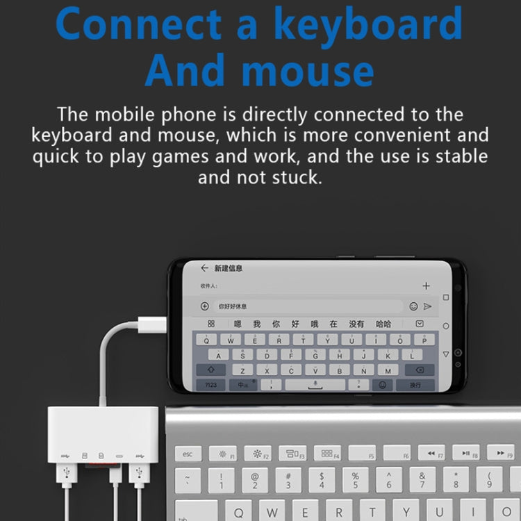 Adattatore USB-C 5 in 1 con slot SD, TF e USB