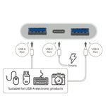 Adattatore 3 in 1 USB-C maschio a femmina per dispositivi USB-C