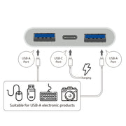Adattatore 3 in 1 USB-C Type-C maschio a femmina
