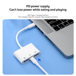 Adattatore 3 in 1 USB-C maschio a femmina per dispositivi USB-C