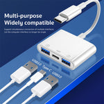 Adattatore 3 in 1 USB-C maschio a femmina per dispositivi USB-C