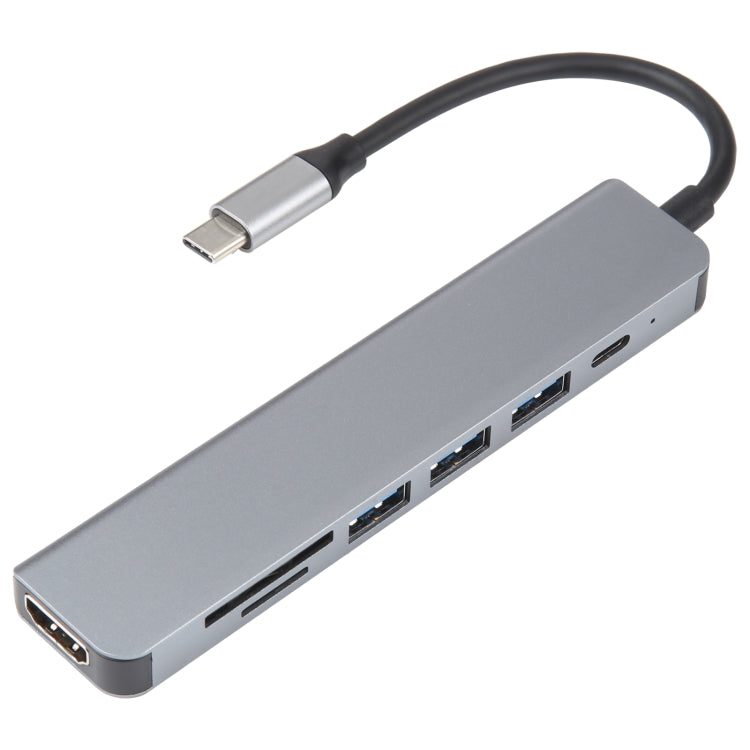 Adattatore HUB USB-C 7 in 1 con HDMI 4K e lettore schede