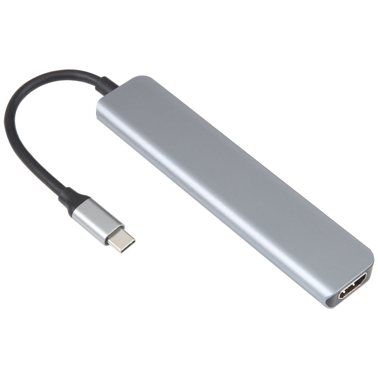 Adattatore HUB USB-C 7 in 1 con HDMI 4K e lettore schede