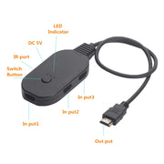 Switch video OZQ2-3 4K HDMI 2.0 3 ingressi 1 uscita, OZQ2-3