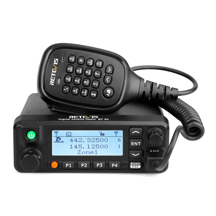 RETEVIS RT90 UV Dual Segment 136-174/400-480MHz 3000 Channels 50W Car Walkie Talkie, 136-174/400-480MHz