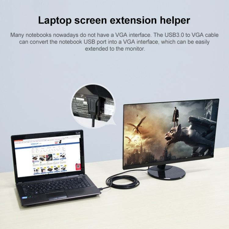Cavo prolunga convertitore da USB 3.0 a VGA da 1,8 m, USB3.0 (1.8m)