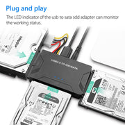 Adattatore SATA / IDE a USB 3.0 Convertitore cavo adattatore per disco rigido da 2,5 / 3,5 pollici