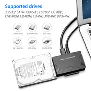 Adattatore SATA / IDE a USB 3.0 Convertitore cavo adattatore per disco rigido da 2,5 / 3,5 pollici