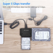 Adattatore SATA / IDE a USB 3.0 Convertitore cavo adattatore per disco rigido da 2,5 / 3,5 pollici