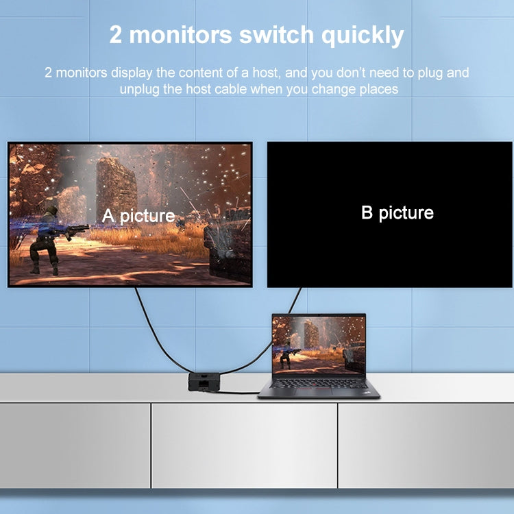 ST0003 Convertitore video bidirezionale switcher HDMI 2 in 1 uscita 8K, 8K 60Hz Black