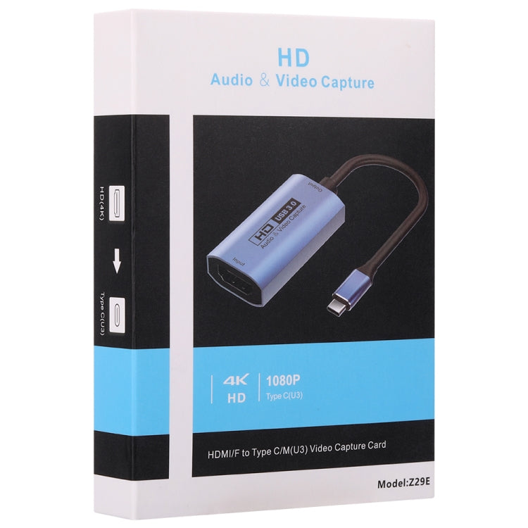 Z29E HD Video Capture Card HDMI/F Female to USB-C/Type-C/M Male, Z29E