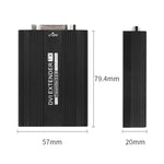 Measy DVI1815 Convertitore trasmettitore e ricevitore extender DVI, alimentatore singolo POE, distanza di trasmissione: 150 m, DVI1815