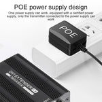 Measy DVI1815 Convertitore trasmettitore e ricevitore extender DVI, alimentatore singolo POE, distanza di trasmissione: 150 m, DVI1815