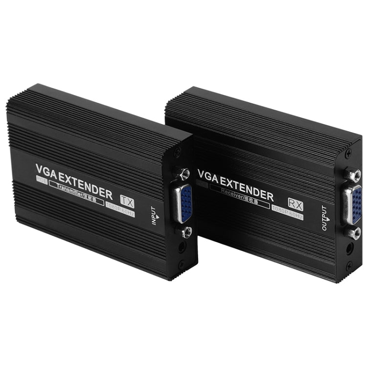 Measy VGA1815 Convertitore trasmettitore e ricevitore extender VGA, alimentatore singolo POE, distanza di trasmissione: 150 m, VGA1815