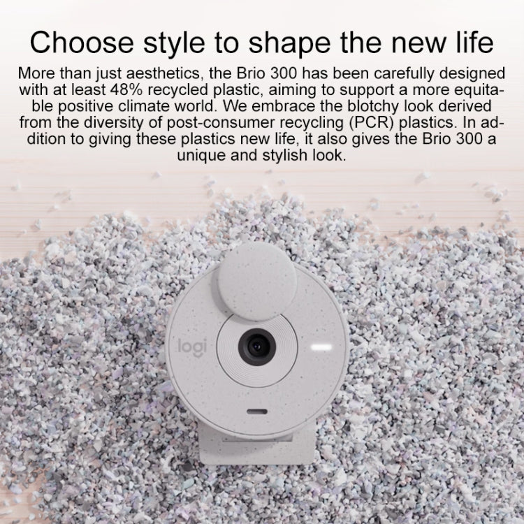 Telecamera IP Logitech Brio 300 2MP 1080P Full HD con microfono per la riduzione del rumore