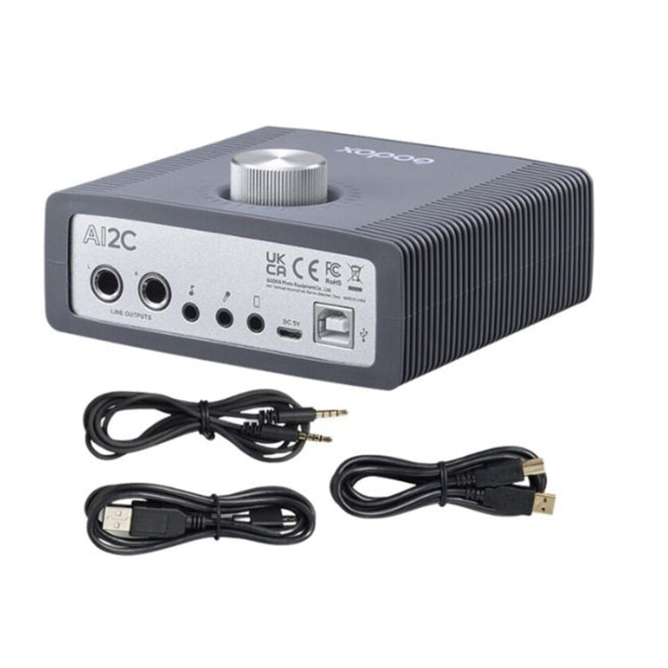 Godox AI2C USB 2-Channel Audio Interface Sound Card for Live Broadcast