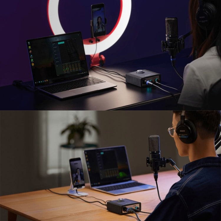 Scheda audio interfaccia audio Godox AI2C USB a 2 canali per trasmissione live