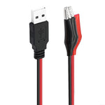 Cavo prolunga USB-A maschio a 2 clip coccodrillo 0,5 m
