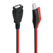 Cavo di prolunga per collegamento alimentazione USB-A femmina a 2 x clip a coccodrillo, lunghezza: 0,5 m, USB-A Female