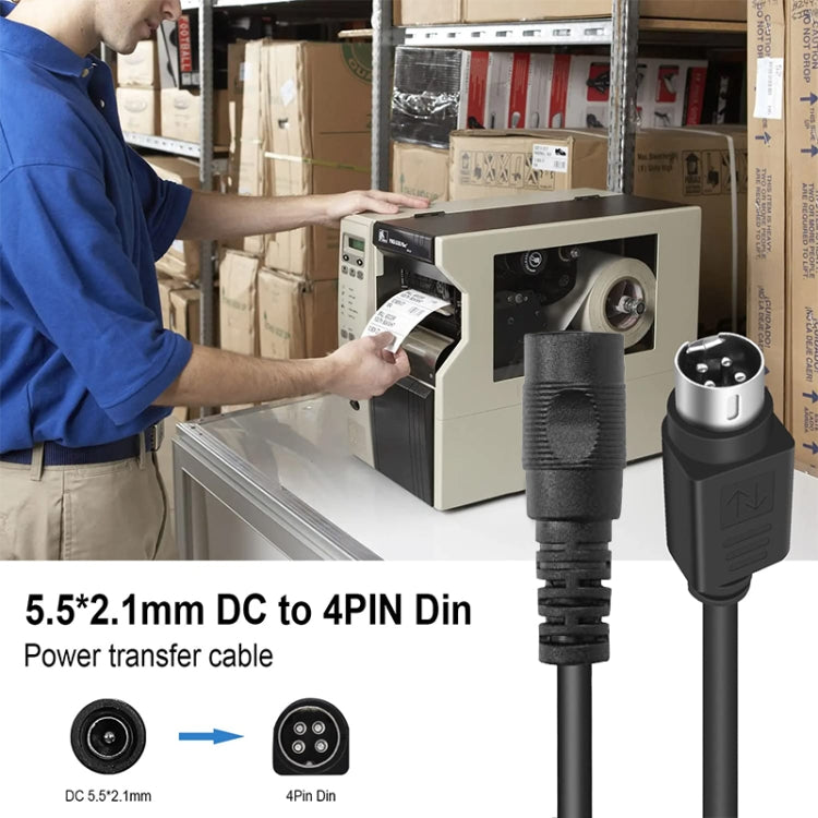 Cavo alimentazione 4 pin DIN maschio a DC 5,5x2,1 mm femmina 0,15