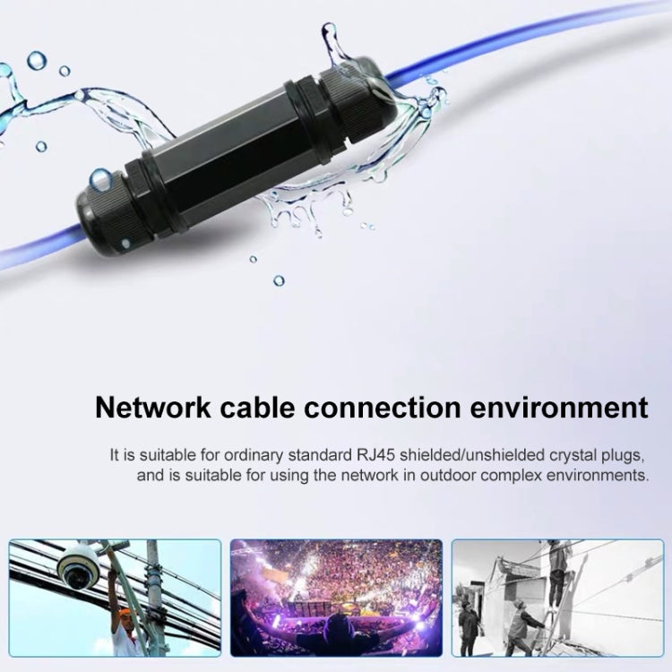 Adattatore accoppiatore Lan a doppia testa con connettore impermeabile RJ45, RJ45 Waterproof Coupler