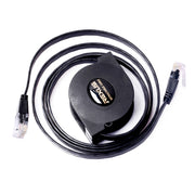 REXLIS Cavo LAN di rete Ethernet piatto RJ45 retrattile CAT6 da 1 m, Length: 1m