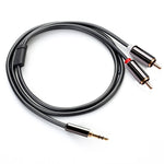 Cavo audio stereo jack 3,5 mm a 2 RCA placcato oro 1 m