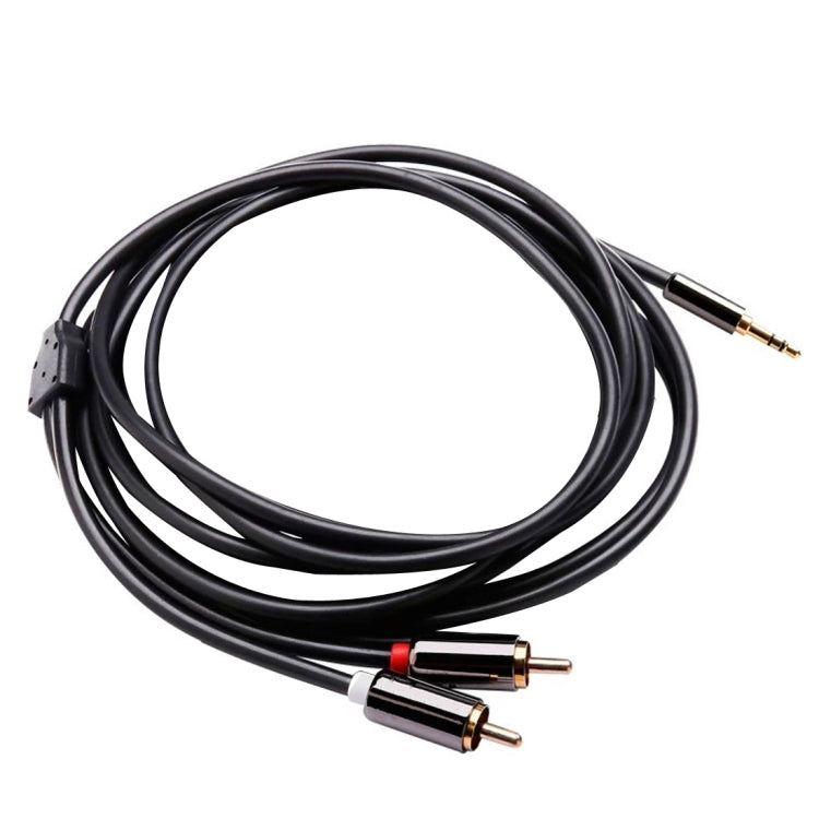 Cavo audio stereo jack da 3,5 mm placcato oro da 2 m a 2 RCA maschio, Length: 2m