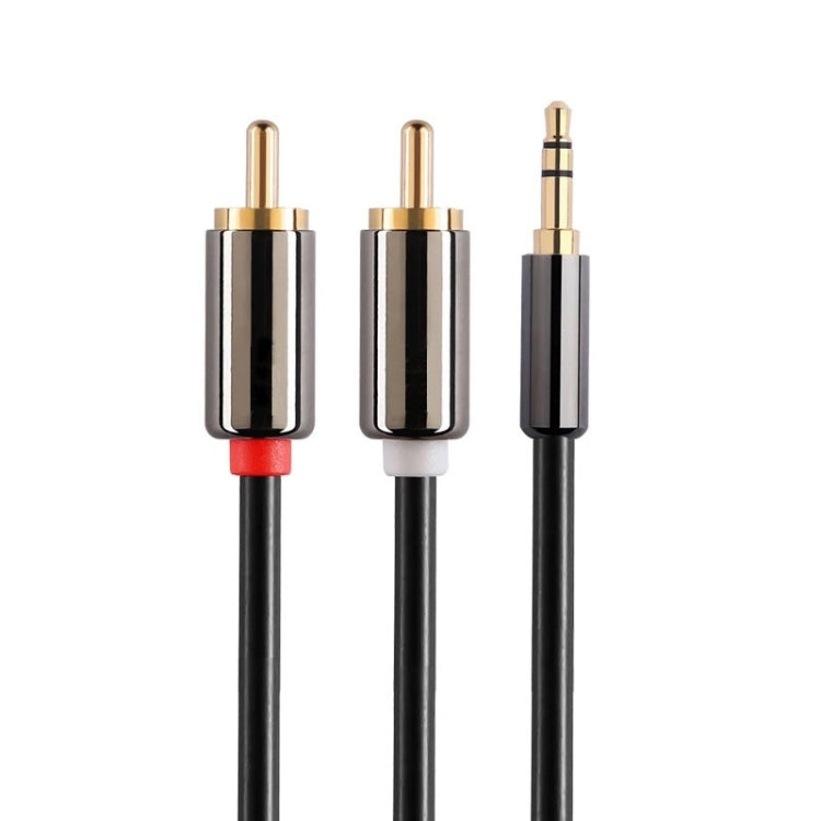 Cavo audio stereo jack da 3,5 mm placcato oro da 2 m a 2 RCA maschio, Length: 2m
