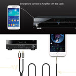 Cavo audio stereo 3,5 mm a 2 RCA placcato oro 3 m