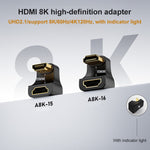 A8K-15 Adattatore U-bend 8K da HDMI maschio a HDMI femmina, A8K-15