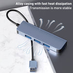 Adattatore HUB 4 in 1 da USB a USB 3.0x4, lunghezza cavo: 1,2 m, BYL-2013U3 12cm