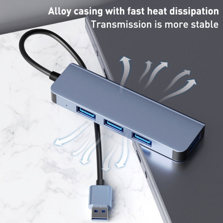 Adattatore HUB 4 in 1 da USB a USB 3.0x4, lunghezza cavo: 1,2 m, BYL-2013U3 12cm