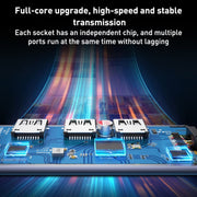 Adattatore HUB 4 in 1 da USB a USB 3.0x4, lunghezza cavo: 1,2 m, BYL-2013U3 12cm