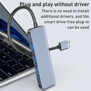 Adattatore HUB 4 in 1 da USB a USB 3.0x4, lunghezza cavo: 1,2 m, BYL-2013U3 12cm