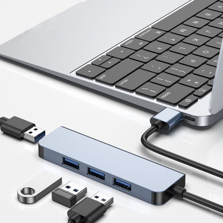 Adattatore HUB 4 in 1 da USB a USB 3.0x4, lunghezza cavo: 1,2 m, BYL-2013U3 12cm