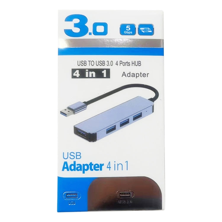 Adattatore HUB 4 in 1 da USB a USB 3.0x4, lunghezza cavo: 1,2 m, BYL-2013U3 12cm