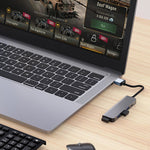 Adattatore HUB 5 in 1 USB 3.0, USB 2.0 e USB-C 10 cm