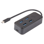 Adattatore HUB USB-C 5 in 1 con 4 USB 3.0 e USB-C