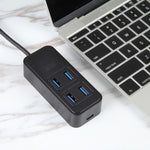 Adattatore HUB 5 in 1 USB a USB 3.0 e USB-C