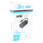 Adattatore HUB 5 in 1 USB a USB 3.0 e USB-C