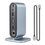 Adattatore HUB USB-C 12 in 1 con porte USB, VGA, LAN, SD