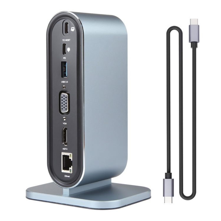 Adattatore HUB USB-C 12 in 1 con porte USB, VGA, LAN, SD