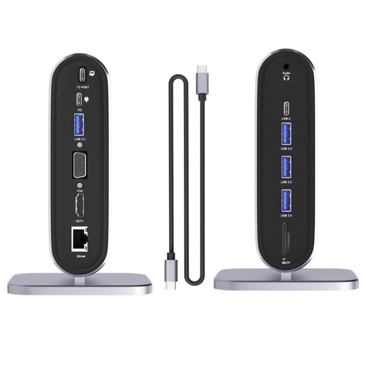 Adattatore HUB USB-C 12 in 1 con porte USB, VGA, LAN, SD