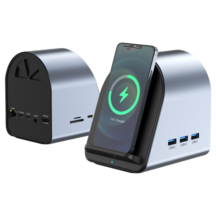 BYL-2211 Adattatore HUB USB-C / Type-C 10 in 1, caricatore per telefono di supporto, BYL-2211