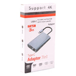 Adattatore HUB USB-C 7 in 1 con HDMI, VGA, LAN Gigabit