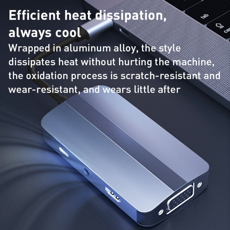 Adattatore HUB USB-C 7 in 1 con HDMI, VGA, USB 3.0