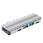 Adattatore HUB USB-C 5 in 1 con HDMI 4K e USB 3.0