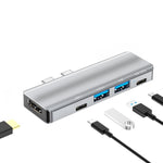 Adattatore HUB USB-C 5 in 1 con HDMI 4K e USB 3.0